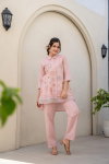 FF Designer Pink Cotton Designer Weastern Cord Set Wholesale Shop In Surat
